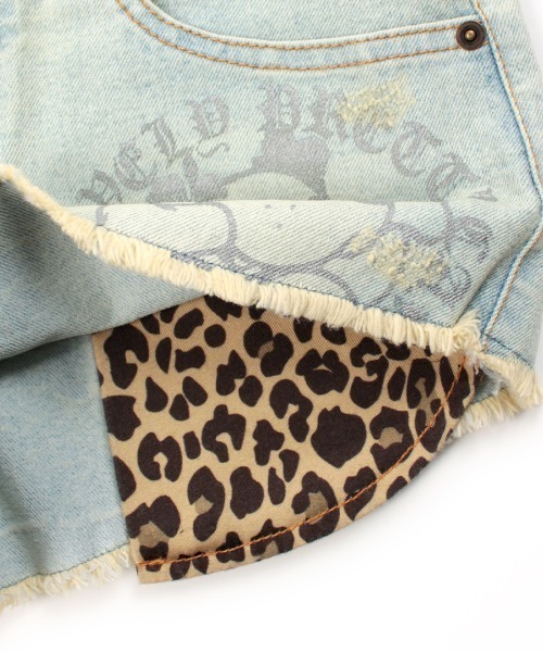 L.H.P（エルエイチピー）の「GALFY/ガルフィー/ぎゃるちゃんデニムショーパン（デニムパンツ・レディース・ブラック/ライトブルー・M/S）」の10枚目の写真