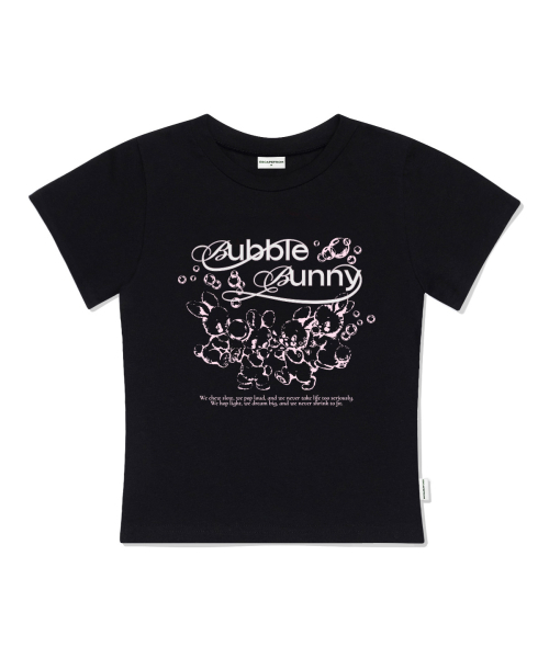 ESCAPEFROM(エスケープフロム)の「バブルバニープリントスリムフィット半袖Tシャツブラック(Tシャツ/カットソー・レディース・その他・MEDIUM/LARGE)」の1枚目の写真