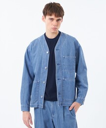 【WEEKENDER】 ノーカラーカバーオール ドライオックス/デニム