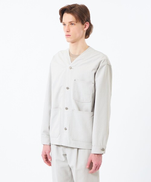 MACKINTOSH PHILOSOPHY(マッキントッシュ フィロソフィー)の「【WEEKENDER】 ノーカラーカバーオール ドライオックス/デニム(ブルゾン・メンズ・ブルー系その他7/グレー系その他・38/40)」の6枚目の写真