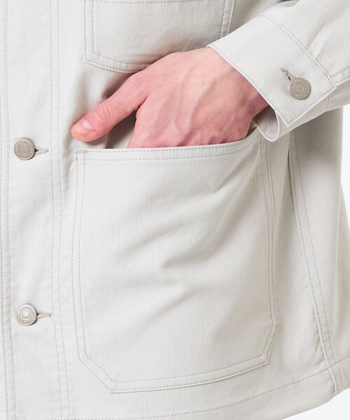 MACKINTOSH PHILOSOPHY(マッキントッシュ フィロソフィー)の「【WEEKENDER】 ノーカラーカバーオール ドライオックス/デニム(ブルゾン・メンズ・ブルー系その他7/グレー系その他・38/40)」の9枚目の写真