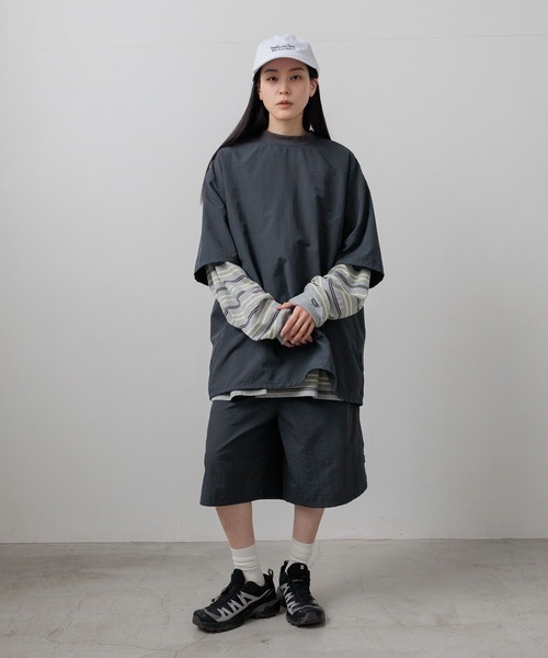 LOWRYS FARM（ローリーズファーム）の「SETUP可能【LFM(U)】ナイロンイージーショーツ／Ｐ　 670621（その他パンツ・メンズ・ブラック/チャコールグレー/パープル・LARGE/MEDIUM）」の14枚目の写真