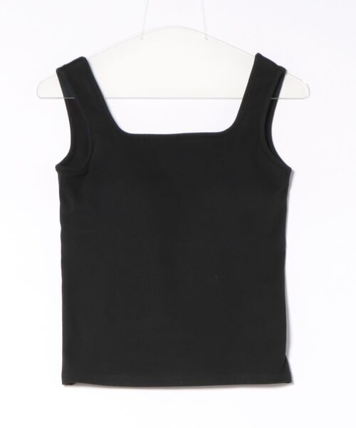 ANAP（アナップ）の「*パット付きスクエアネックタンクトップ（タンクトップ・レディース・ダークグレー/ブラック/ホワイト・F）」の2枚目の写真
