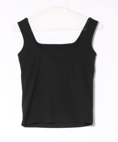 ANAP（アナップ）の「*パット付きスクエアネックタンクトップ（タンクトップ・レディース・ダークグレー/ブラック/ホワイト・F）」の4枚目の写真