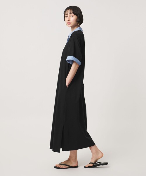 UNITED ARROWS（ユナイテッドアローズ）の「ターン アップ ワンピース（ワンピース・レディース・ワイン/ブラック・36/38）」の5枚目の写真