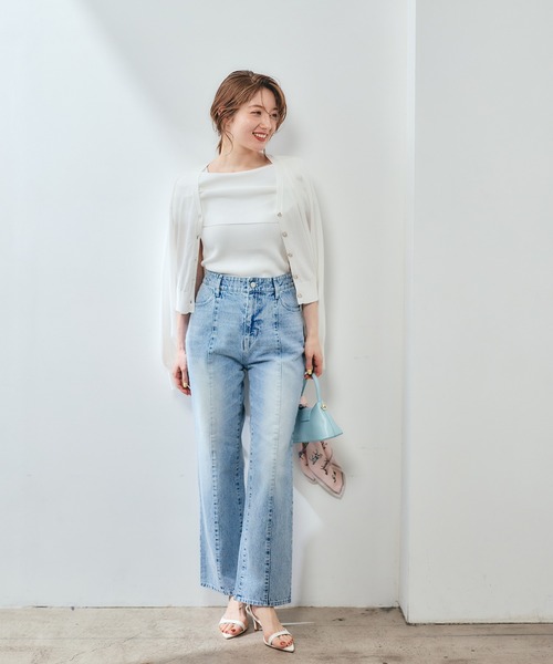 12Twelve Agenda(トゥエルブ アジェンダ)の「UVカットVネックカーディガン(カーディガン/ボレロ・レディース・ミント/ネイビー/オフホワイト/チャコールグレー・M)」の22枚目の写真