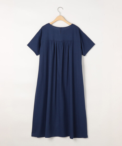 ONIGIRI(オニギリ)の「半袖 アッパッパ(ワンピース・レディース・オレンジ/ネイビー/ベージュ/カーキ・LARGE/MEDIUM)」の16枚目の写真