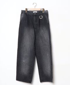残りわずか！】ウォッシャブルサイドラップデニムパンツ