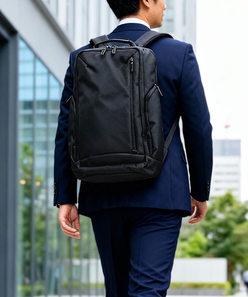 sankyo shokai(サンキョウショウカイ)の「メンズビジネスリュックサック B4対応(バックパック/リュック・メンズ・ブラック・FREE)」の1枚目の写真