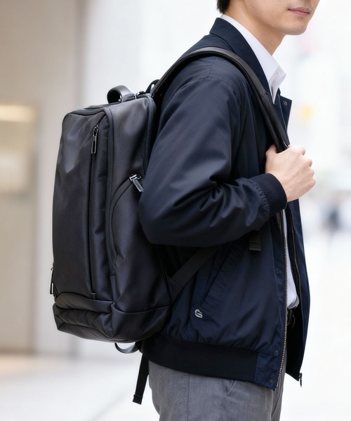 sankyo shokai(サンキョウショウカイ)の「メンズビジネスリュックサック B4対応(バックパック/リュック・メンズ・ブラック・FREE)」の8枚目の写真
