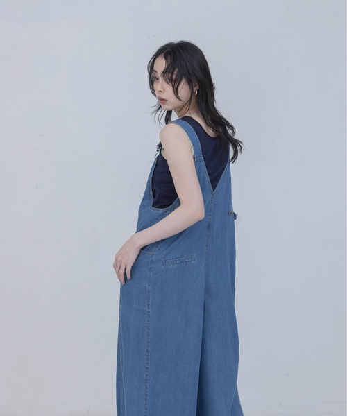 テンセルデニム フロントタック サロペット Eimee Law│Eimee Law