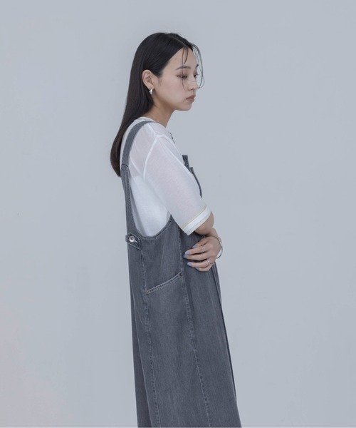 テンセルデニム フロントタック サロペット Eimee Law│Eimee Law