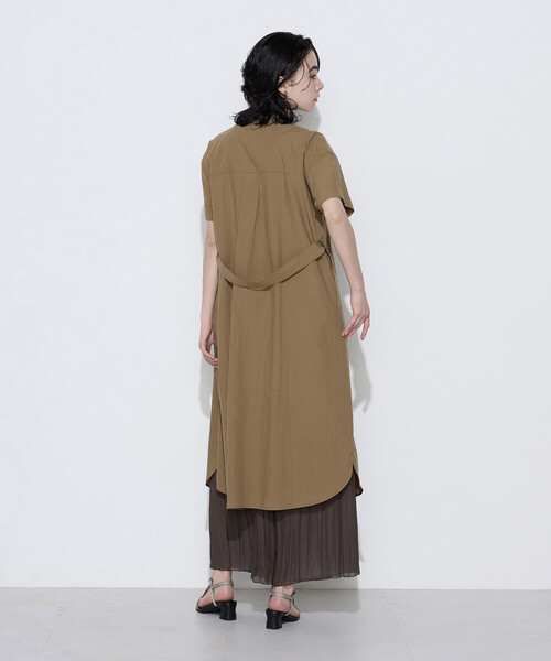 K.T KIYOKO TAKASE（キヨコタカセ）の「タイプライター ロングシャツドレス（ワンピース・レディース・ネイビー/キャメル/チャコール・9号）」の18枚目の写真