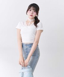 【Belle Charme】Lace Choker Lingerie Tee