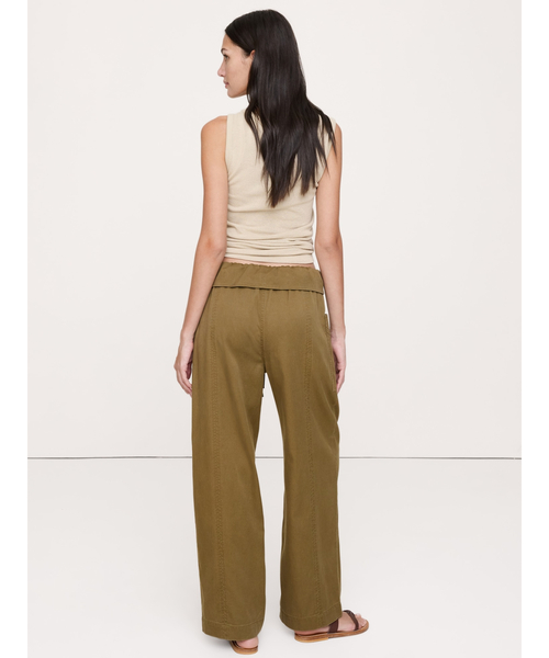 Banana Republic(バナナリパブリック)の「ハイライズ ストレートレッグ フィッシャーマン パンツ(その他パンツ・レディース・オリーブ/その他・M/S/L/XS)」の4枚目の写真