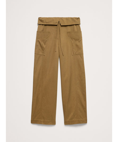 Banana Republic(バナナリパブリック)の「ハイライズ ストレートレッグ フィッシャーマン パンツ(その他パンツ・レディース・オリーブ/その他・M/S/L/XS)」の8枚目の写真