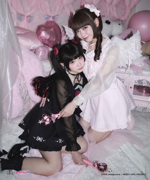 Magia Charm（マギアチャーム）の「超ハートリボンオーガンジーセットアップ（ワンピース・レディース・ブラック/ピンク・F）」の20枚目の写真