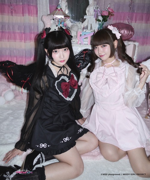 Magia Charm（マギアチャーム）の「超ハートリボンオーガンジーセットアップ（ワンピース・レディース・ブラック/ピンク・F）」の19枚目の写真