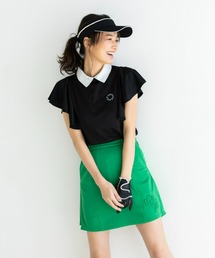 UNDOVE（アンドゥーブ）の「UNDOVEgolf【三枝こころコラボ】袖フリルプルオーバー　(ゴルフウェア/レディースゴルフウェア/golf/スポーツウェア/吸水速乾/UVカット/衿付)（ゴルフグッズ）」