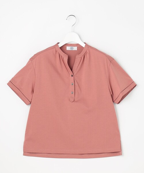 J.PRESS Ladies(J.プレス レディス)の「プレーティングジャージー バンドカラー カットソー(Tシャツ/カットソー・レディース・ネイビー系/ローズ系/グレー系/ライトグレー系・SMALL)」の17枚目の写真