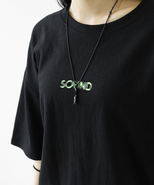 minsobi（ミンソビ）の「サウンドウェーブ グラフィック ビッグシルエット 半袖Tシャツ ユニセックス（Tシャツ/カットソー・メンズ・ブラック/ホワイト/グレー・FREE）」の10枚目の写真