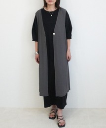バックデザインロングジレ