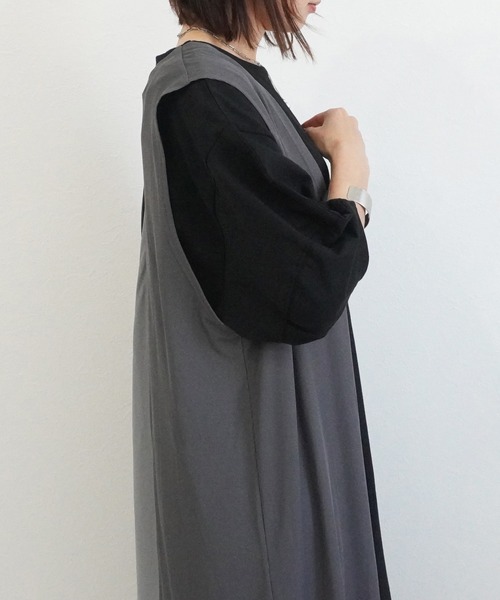 SELECT LEVERY(セレクトリベリー)の「バックデザインロングジレ(ベスト・レディース・チャコール・FREE)」の6枚目の写真