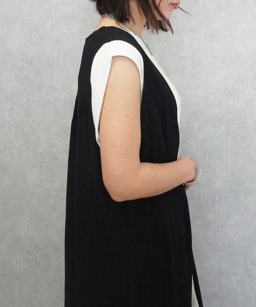 SELECT LEVERY(セレクトリベリー)の「バックデザインロングジレ(ベスト・レディース・チャコール・FREE)」の13枚目の写真