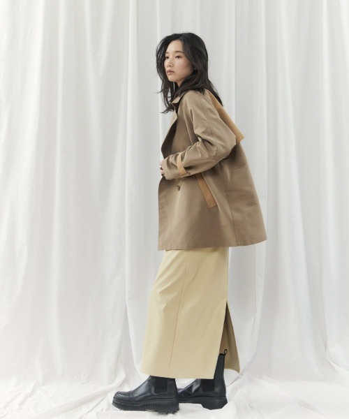 CIEL'AIR(シエルエアー)の「【ウォッシャブル加工】FAUX LEATHER SKIRT(フェイクレザースカート)(スカート・レディース・ブラック/イエロー・FREE)」の14枚目の写真