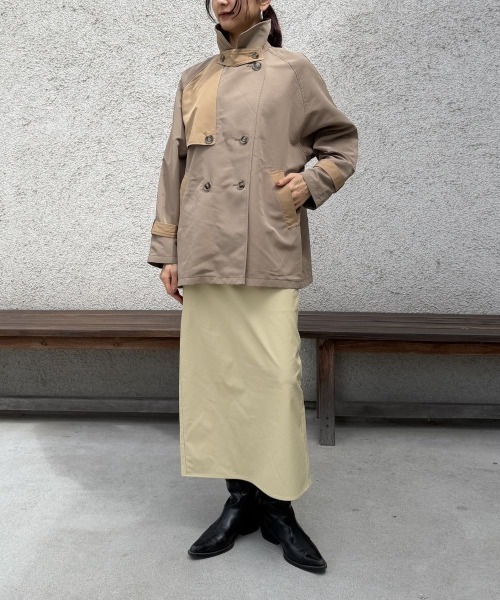 CIEL'AIR(シエルエアー)の「【ウォッシャブル加工】FAUX LEATHER SKIRT(フェイクレザースカート)(スカート・レディース・ブラック/イエロー・FREE)」の19枚目の写真