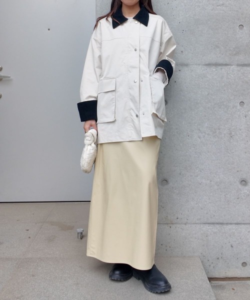 CIEL'AIR(シエルエアー)の「【ウォッシャブル加工】FAUX LEATHER SKIRT(フェイクレザースカート)(スカート・レディース・ブラック/イエロー・FREE)」の21枚目の写真
