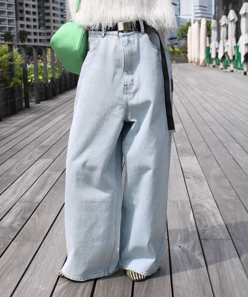 M53.】BELTED BAGGY DENIM（デニムパンツ）｜Scrap Book（スクラップ