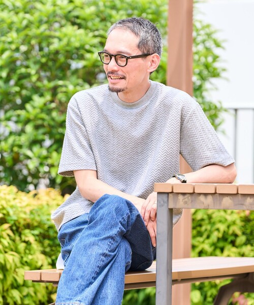 セール】SHIPS: 膨れジャカード ショートスリーブ Tシャツ（Tシャツ