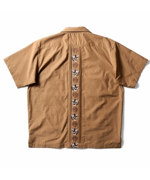 HOUSTON(ヒューストン)の「HOUSTON ヒューストン EMB CUBA SHIRT 虎 福 刺繍 キューバシャツ 半袖 オープンカラー 開襟シャツ(シャツ/ブラウス・メンズ・ブラウン/オフホワイト/ブラック・M/L/XL)」の9枚目の写真