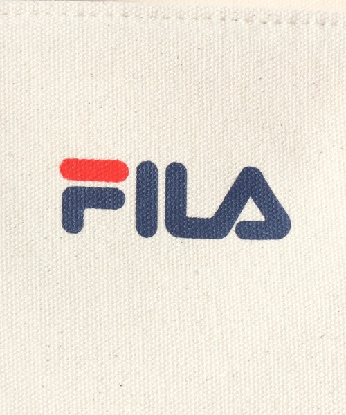 FILA(フィラ)の「FILA(フィラ)コットンキャンバス配色トートバッグ/ワンポイントロゴプリント/無地 ストライプ(トートバッグ・レディース・ホワイト×ブラック/ブルー系その他・FREE)」の16枚目の写真