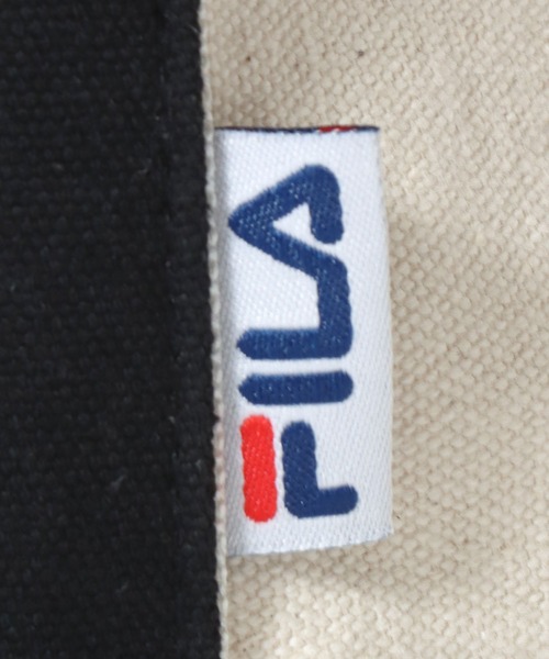 FILA(フィラ)の「FILA(フィラ)コットンキャンバス配色トートバッグ/ワンポイントロゴプリント/無地 ストライプ(トートバッグ・レディース・ホワイト×ブラック/ブルー系その他・FREE)」の18枚目の写真