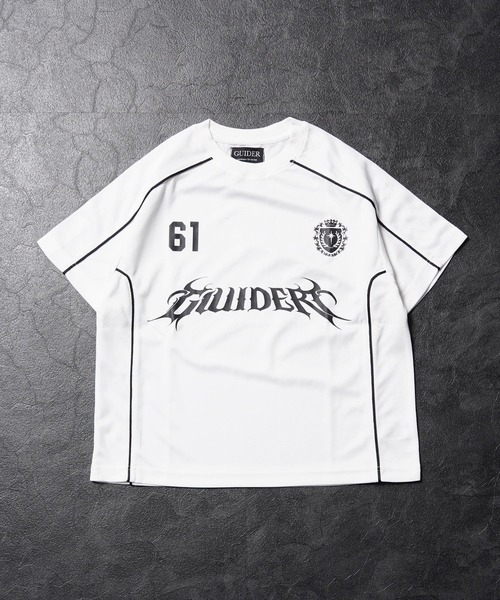 GUIDER(ガイダー)の「【GUIDER】メッシュ パイピング ゲーム Tee / Mesh Piping Game Tee(Tシャツ/カットソー・メンズ・ホワイト/ブラック/レッド・S/M/L)」の5枚目の写真