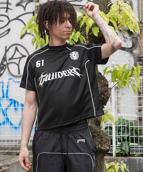 GUIDER(ガイダー)の「【GUIDER】メッシュ パイピング ゲーム Tee / Mesh Piping Game Tee(Tシャツ/カットソー・メンズ・ホワイト/ブラック/レッド・S/M/L)」の12枚目の写真