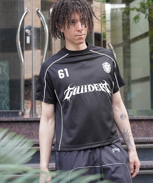GUIDER(ガイダー)の「【GUIDER】メッシュ パイピング ゲーム Tee / Mesh Piping Game Tee(Tシャツ/カットソー・メンズ・ホワイト/ブラック/レッド・S/M/L)」の14枚目の写真