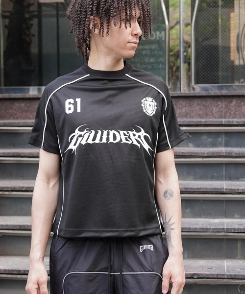 GUIDER(ガイダー)の「【GUIDER】メッシュ パイピング ゲーム Tee / Mesh Piping Game Tee(Tシャツ/カットソー・メンズ・ホワイト/ブラック/レッド・S/M/L)」の16枚目の写真
