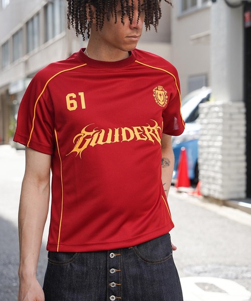 GUIDER(ガイダー)の「【GUIDER】メッシュ パイピング ゲーム Tee / Mesh Piping Game Tee(Tシャツ/カットソー・メンズ・ホワイト/ブラック/レッド・S/M/L)」の21枚目の写真