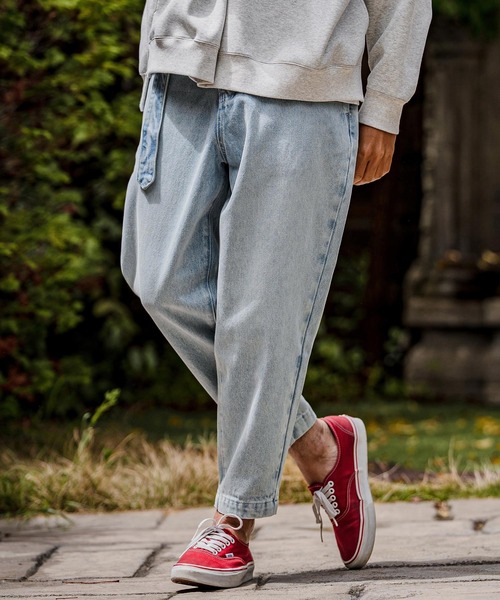 CAMBIO(カンビオ)の「mp15103-Balloon Silhouette Belted Denim Pants デニムパンツ(A70126cmb)(デニムパンツ・メンズ・グレー/ブラック/ライトインディゴブルー/ダークインディゴブルー・XL/L/M/S)」の4枚目の写真