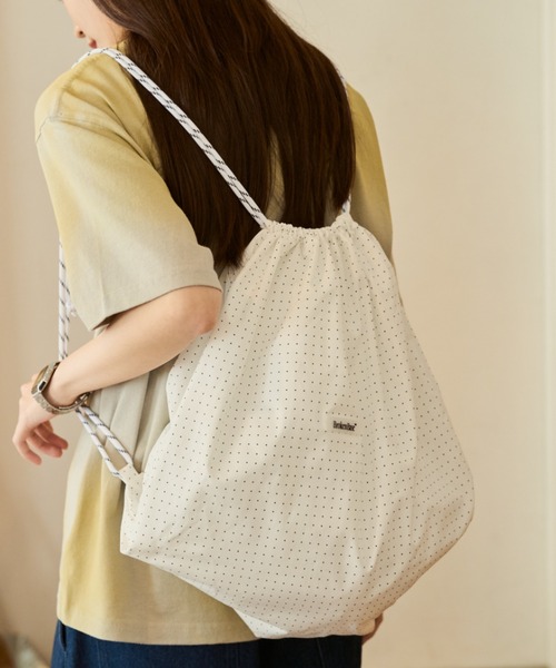 BROKEN BASE(ブロークンベース)の「anorak check knapsack(ショルダーバッグ・メンズ・ホワイト系/ネイビー系/ブルー系・フリー)」の2枚目の写真