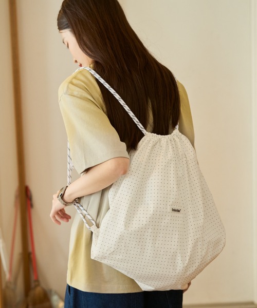 BROKEN BASE(ブロークンベース)の「anorak check knapsack(ショルダーバッグ・メンズ・ホワイト系/ネイビー系/ブルー系・フリー)」の10枚目の写真