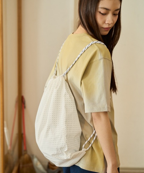 BROKEN BASE(ブロークンベース)の「anorak check knapsack(ショルダーバッグ・メンズ・ホワイト系/ネイビー系/ブルー系・フリー)」の12枚目の写真