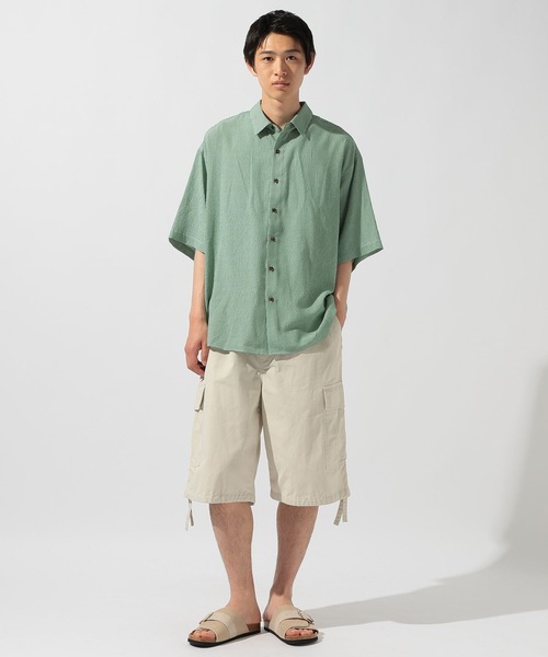 niko and...(ニコアンド)の「ドライタッチギンガムシャツ(シャツ/ブラウス・メンズ・グリーン/ブラック/ブルー・MEDIUM/LARGE)」の6枚目の写真