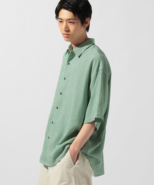 niko and...(ニコアンド)の「ドライタッチギンガムシャツ(シャツ/ブラウス・メンズ・グリーン/ブラック/ブルー・MEDIUM/LARGE)」の9枚目の写真