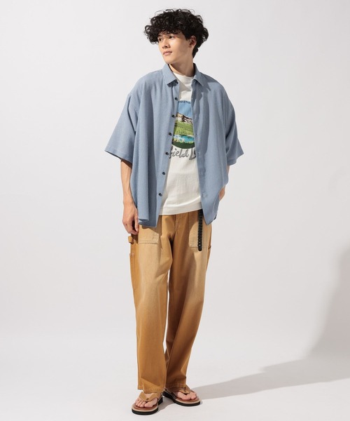 niko and...(ニコアンド)の「ドライタッチギンガムシャツ(シャツ/ブラウス・メンズ・グリーン/ブラック/ブルー・MEDIUM/LARGE)」の10枚目の写真