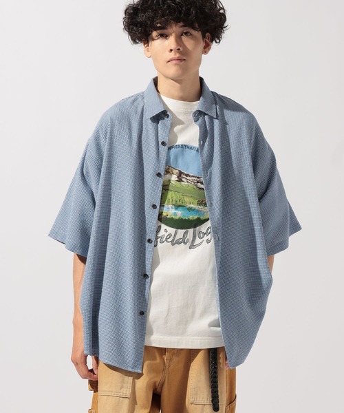 niko and...(ニコアンド)の「ドライタッチギンガムシャツ(シャツ/ブラウス・メンズ・グリーン/ブラック/ブルー・MEDIUM/LARGE)」の11枚目の写真