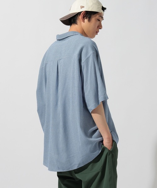 niko and...(ニコアンド)の「ドライタッチギンガムシャツ(シャツ/ブラウス・メンズ・グリーン/ブラック/ブルー・MEDIUM/LARGE)」の15枚目の写真